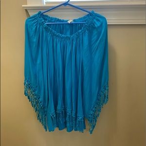 Spense Top with 3/4” fringe sleeves